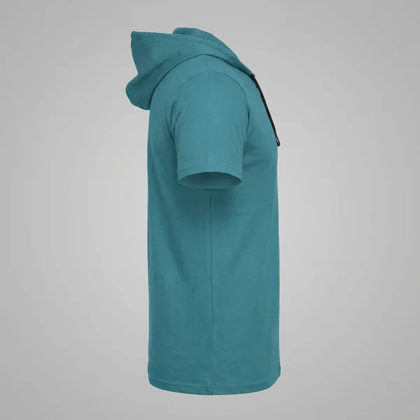 Green_Premium_Cotton_Blend_Half_Sleeve_Hooded_Neck_Regular_Fit_T-Shirt_For_Men