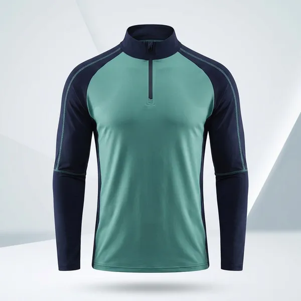Light_Green_Premium_Polyester_Full_Sleeve_Henley_Neck_Regular_Fit_T-Shirt_For_Men