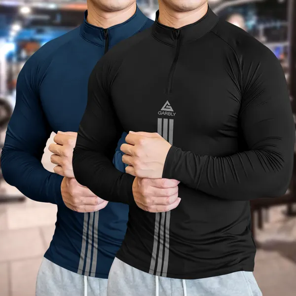 Pack_Of_2_Black_&_Blue_Premium_Polyester_Full_Sleeve_Henley_Neck_Regular_Fit_T-Shirt_For_Men