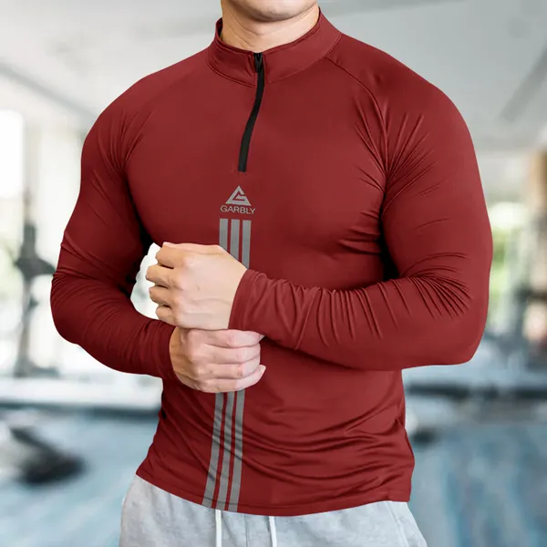 Red_Premium_Polyester_Full_Sleeve_Henley_Neck_Regular_Fit_T-Shirt_For_Men