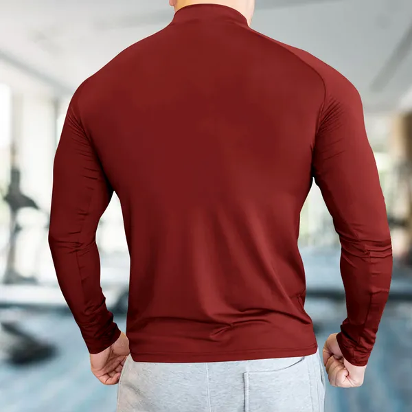 Pack_Of_2_Red_&_Navy_Premium_Polyester_Full_Sleeve_Henley_Neck_Regular_Fit_T-Shirt_For_Men
