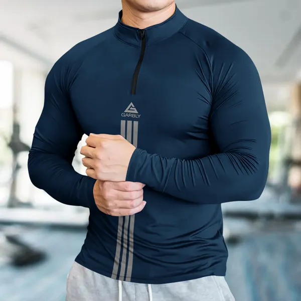 Pack_Of_2_Red_&_Navy_Premium_Polyester_Full_Sleeve_Henley_Neck_Regular_Fit_T-Shirt_For_Men