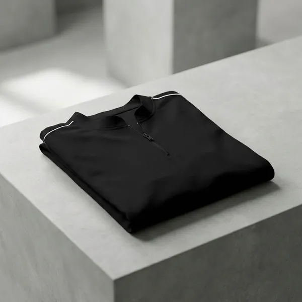 Black_Premium_Cotton_Blend_Full_Sleeve_Mandarin_Collar_Regular_Fit_T-Shirt_For_Men