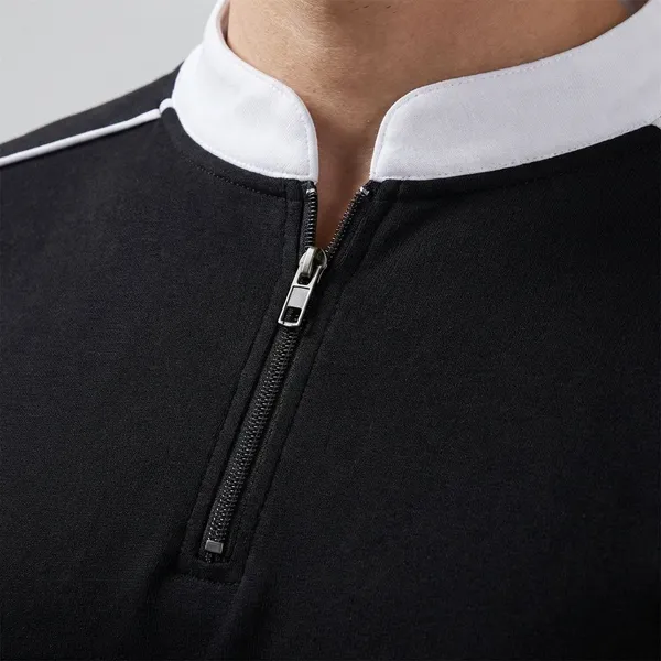 Black_Premium_Cotton_Blend_Full_Sleeve_Mandarin_Collar_Regular_Fit_T-Shirt_For_Men