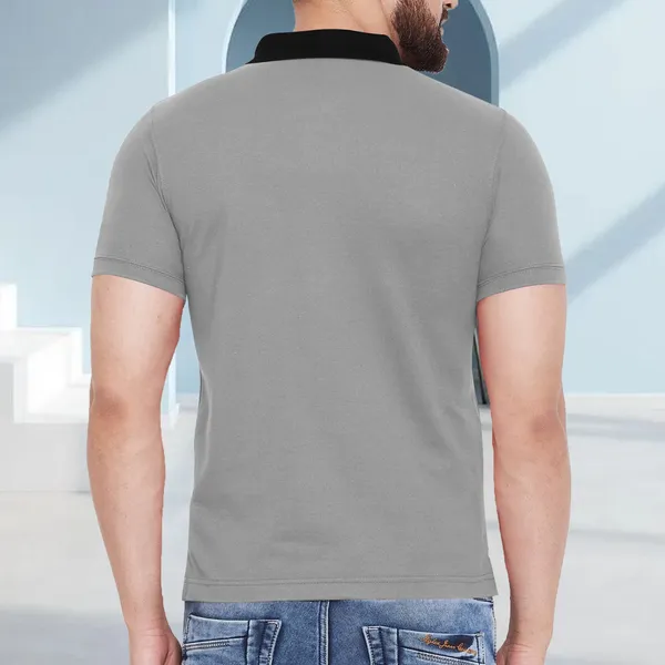 Pack_Of_2_Grey_&_Maroon_Premium_Cotton_Blend_Half_Sleeve_Polo_Neck_Regular_Fit_T-Shirt_For_Men