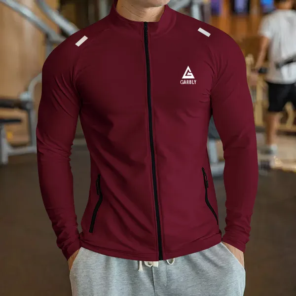 Maroon_Premium_Polyester_Full_Sleeve_Henley_Neck_Regular_Fit_T-Shirt_For_Men