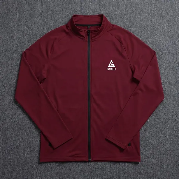 Maroon_Premium_Polyester_Full_Sleeve_Henley_Neck_Regular_Fit_T-Shirt_For_Men