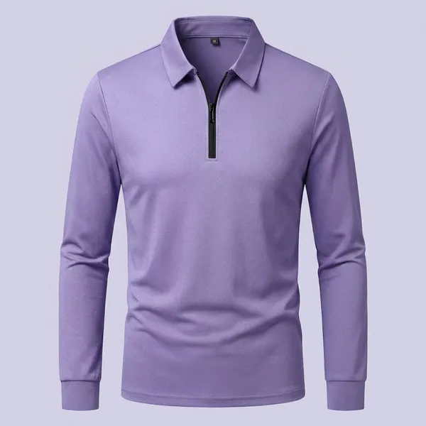 Purple_Premium_Cotton_Blend_Full_Sleeve_Polo_Neck_Regular_Fit_T-Shirt_For_Men