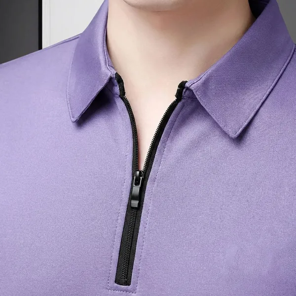 Purple_Premium_Cotton_Blend_Full_Sleeve_Polo_Neck_Regular_Fit_T-Shirt_For_Men