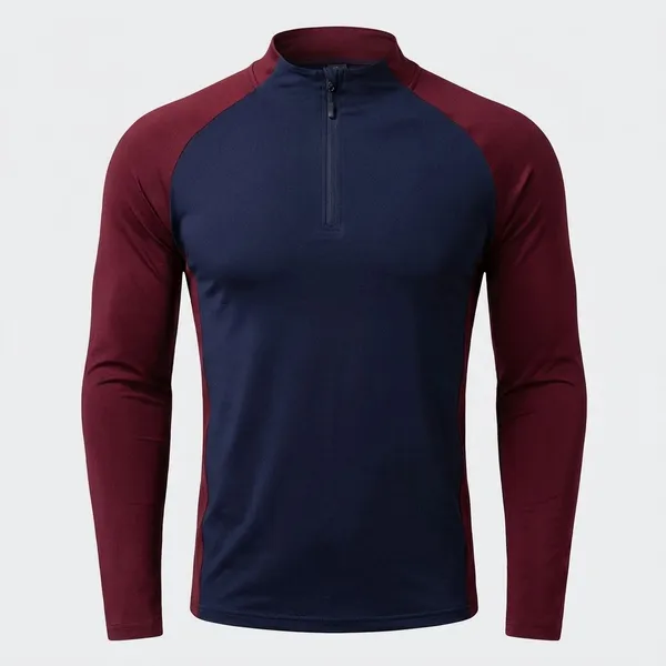 Pack_Of_2_Maroon_&_Blue_Premium_Polyester_Full_Sleeve_Henley_Neck_Regular_Fit_T-Shirt_For_Men