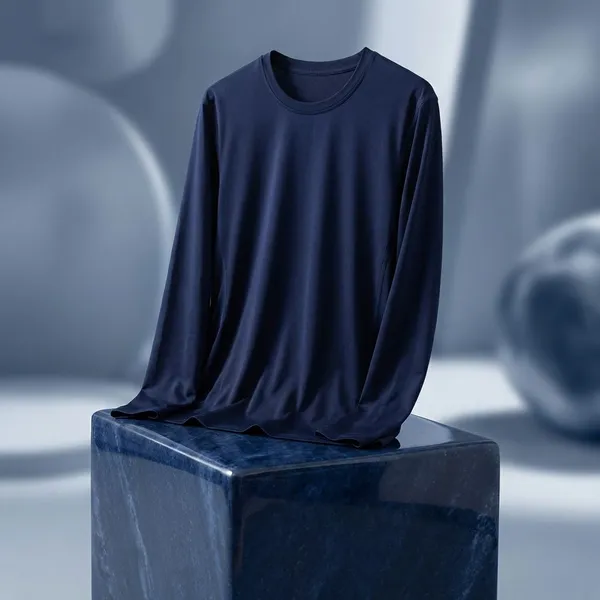 Dark_Blue_Premium_Polyester_Full_Sleeve_Henley_Neck_Regular_Fit_T-Shirt_For_Men