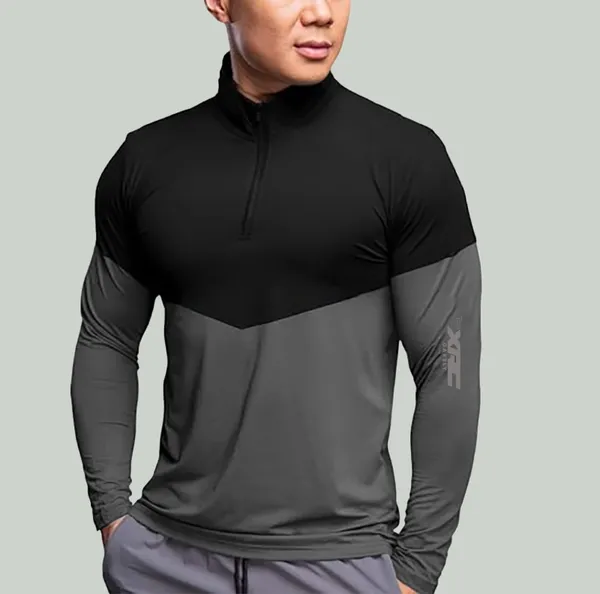 Grey_&_Black_Premium_Polyester_Full_Sleeve_Henley_Neck_Regular_Fit_T-Shirt_For_Men