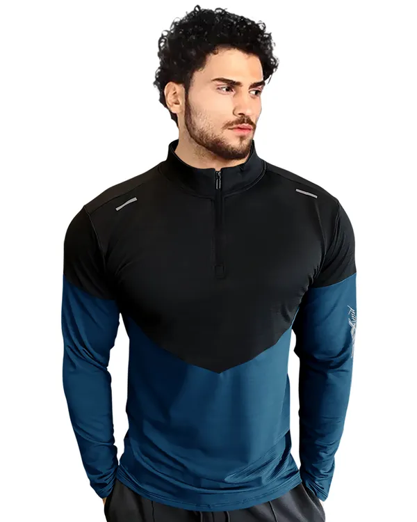Navy_Blue_Premium_Polyester_Full_Sleeve_Henley_Neck_Regular_Fit_T-Shirt_For_Men