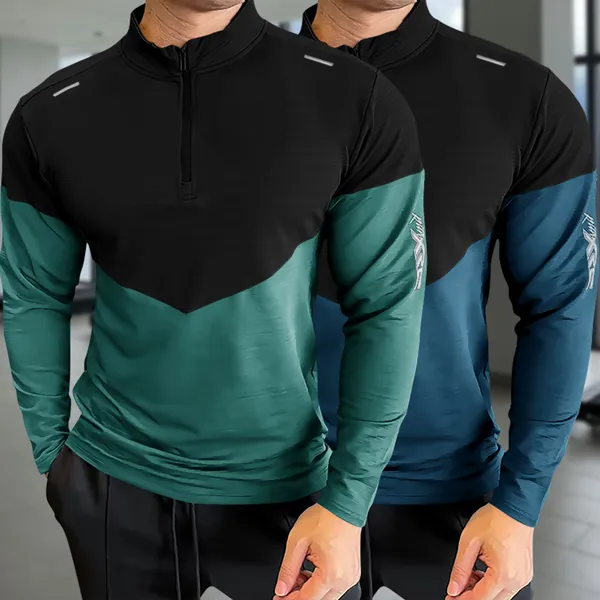 Pack_Of_2_Mossgreen_&_Ice_Blue_Premium_Polyester_Full_Sleeve_Henley_Neck_Regular_Fit_T-Shirt_For_Men