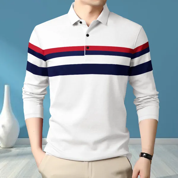 Pack_Of_2_White_&_Teal_Blue_Premium_Cotton_Blend_Full_Sleeve_Polo_Neck_Regular_Fit_T-Shirt_For_Men