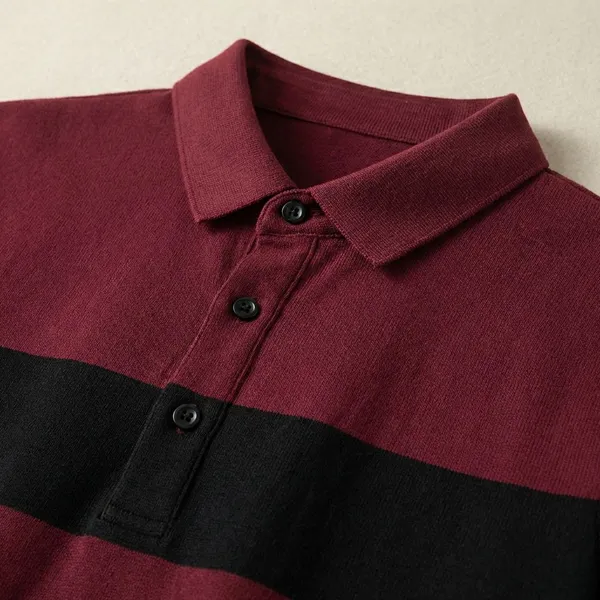 Dark_Navy_&_Maroon_Premium_Cotton_Blend_Full_Sleeve_Polo_Neck_Regular_Fit_T-Shirt_For_Men_(Pack_Of_2)