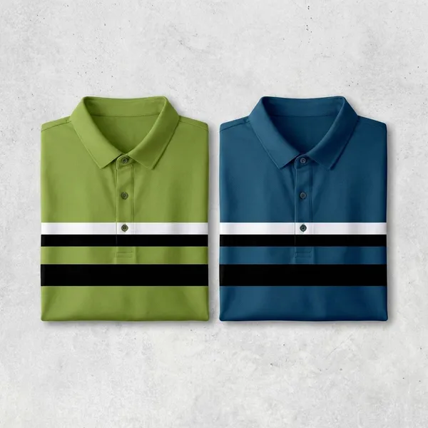 Pack_Of_2_Light_Blue_Premium_Cotton_Blend_Half_Sleeve_Polo_Neck_Regular_Fit_T-Shirt_For_Men