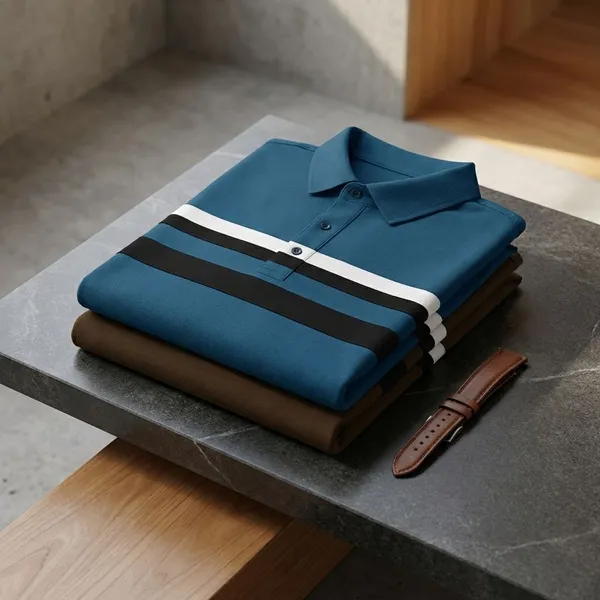 Pack_Of_2_Blue_Premium_Cotton_Blend_Half_Sleeve_Polo_Neck_Regular_Fit_T-Shirt_For_Men