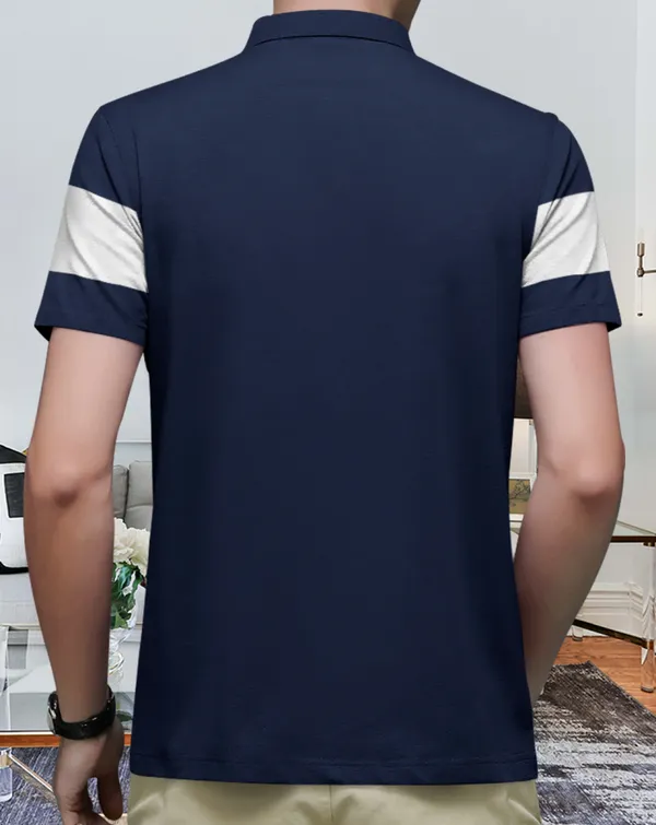 Navy_Blue_&_Olive_Premium_Cotton_Blend_Half_Sleeve_Polo_Neck_Regular_Fit_T-Shirt_For_Men_(Pack_Of_2)