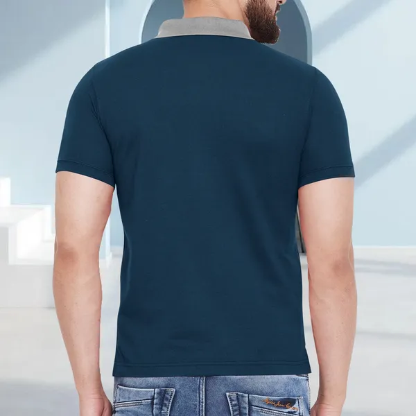 Grey_&_Teal_Blue_Premium_Cotton_Blend_Half_Sleeve_Polo_Neck_Regular_Fit_T-Shirt_For_Men_(Pack_Of_2)
