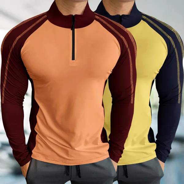 Orange_&_Yellow_Premium_Polyester_Full_Sleeve_Henley_Neck_Regular_Fit_T-Shirt_For_Men_(Pack_Of_2)