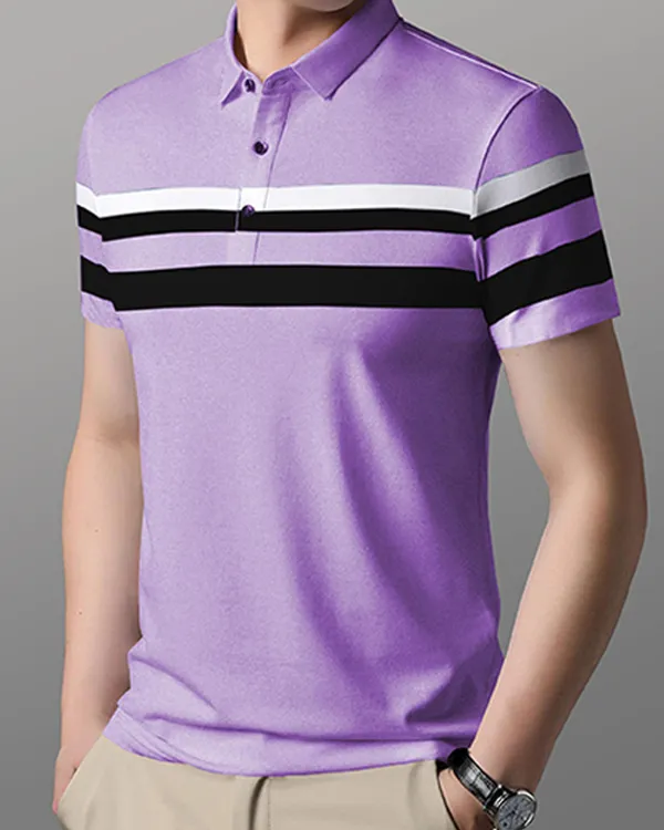Lavender_&_Maroon_Premium_Cotton_Blend_Half_Sleeve_Polo_Neck_Regular_Fit_T-Shirt_For_Men_(Pack_Of_2)