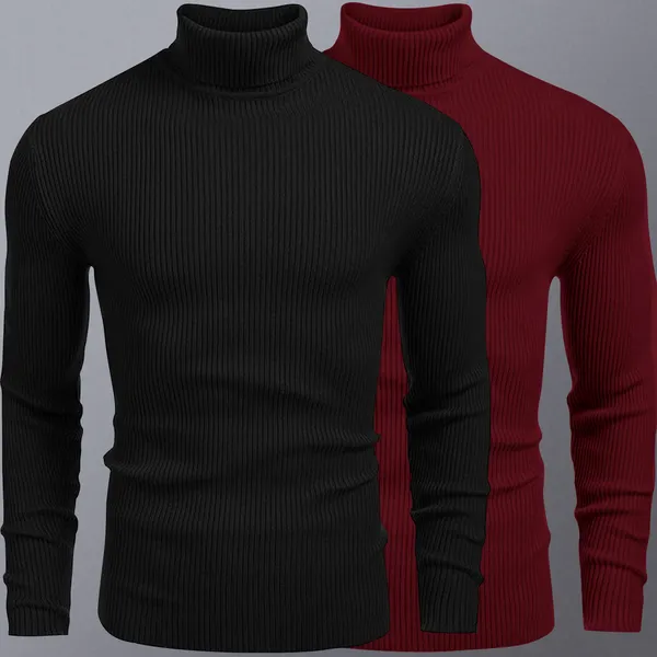 Black_&_Maroon_Premium_Cotton_Blend_Full_Sleeve_High_Neck_Regular_Fit_T-Shirt_For_Men_(Pack_Of_2)
