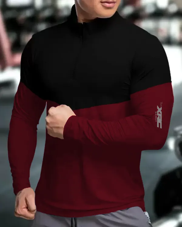 Pack_Of_2_Red_&_Moisgreen_Premium_Polyester_Full_Sleeve_Henley_Neck_Regular_Fit_T-Shirt_For_Men