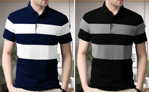 Navy_Blue_&_Black_Premium_Cotton_Blend_Half_Sleeve_Polo_Neck_Regular_Fit_T-Shirt_For_Men_(Pack_Of_2)