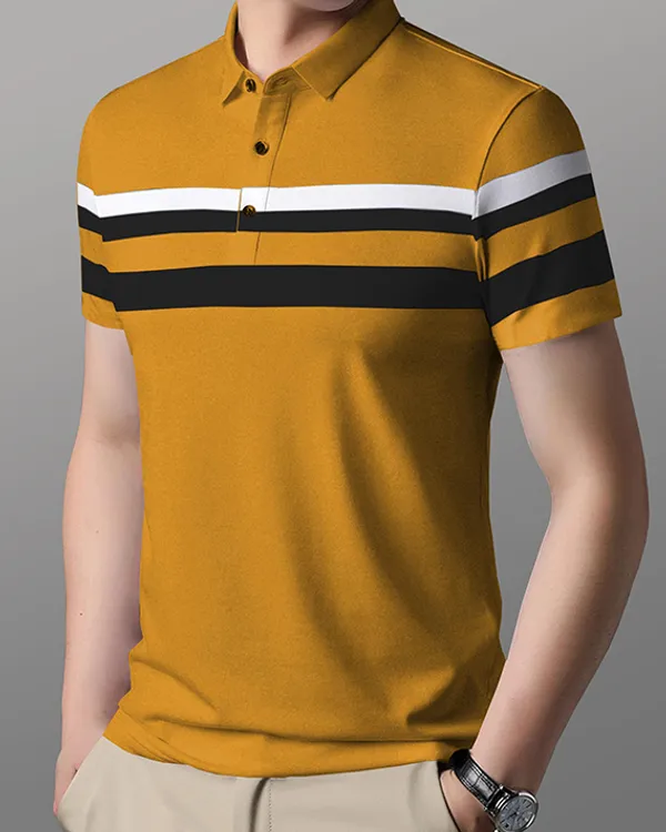 Lemon_Premium_Cotton_Blend_Half_Sleeve_Polo_Neck_Regular_Fit_T-Shirt_For_Men