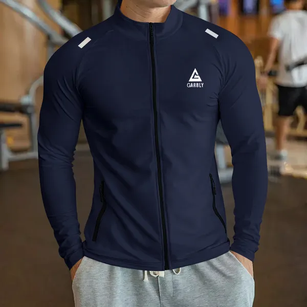Navy_Blue_Premium_Polyester_Full_Sleeve_Henley_Neck_Regular_Fit_T-Shirt_For_Men