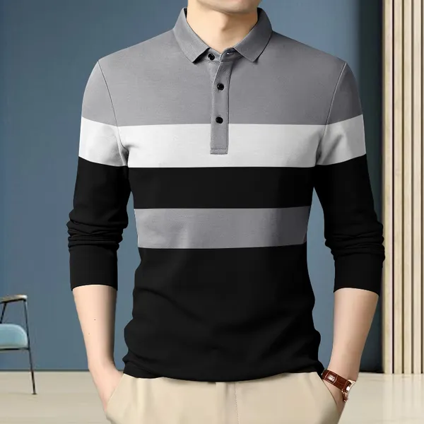 Maroon_&_Grey_Premium_Cotton_Blend_Full_Sleeve_Polo_Neck_Regular_Fit_T-Shirt_For_Men_(Pack_Of_2)