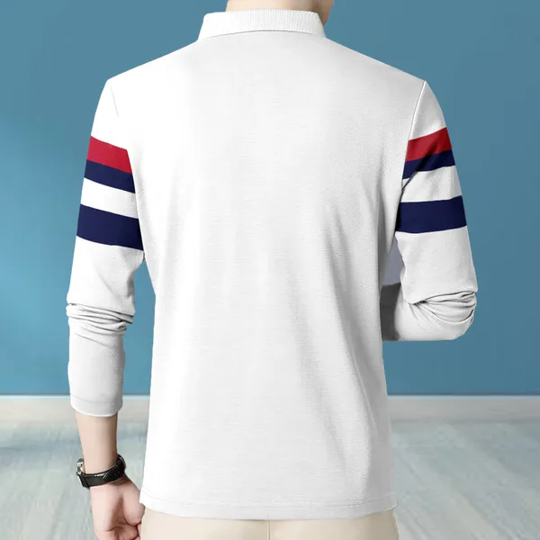 White_&_Black_Premium_Cotton_Blend_Full_Sleeve_Polo_Neck_Regular_Fit_T-Shirt_For_Men_(Pack_Of_2)
