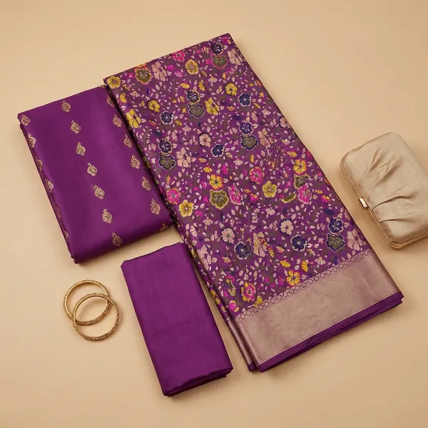 Magenta_Banarasi_Unstitch_Suit_Unstich_For_Women