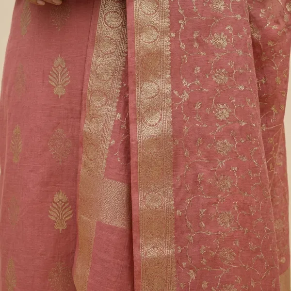 Peach_Pure_Mercerised_Unstitch_Suit_For_Women