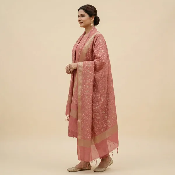 Peach_Pure_Mercerised_Unstitch_Suit_For_Women