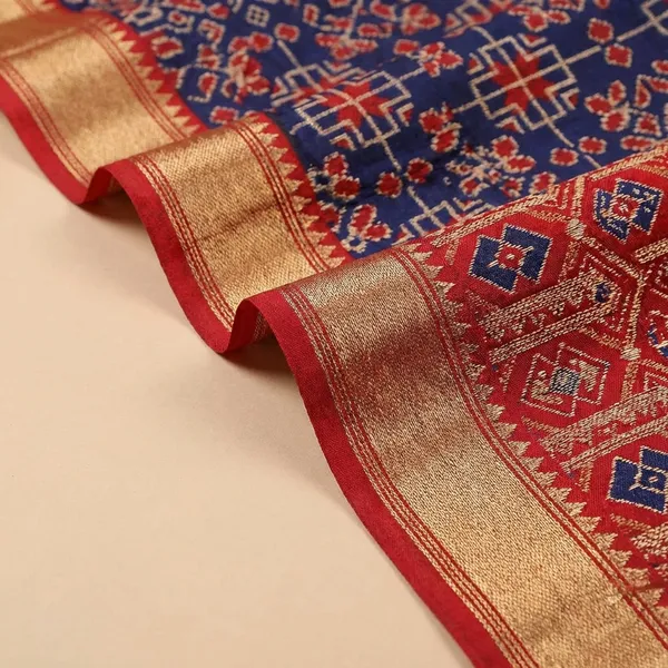 Dark_Blue_Banarasi_Silk_Unstitch_Suit_For_Women