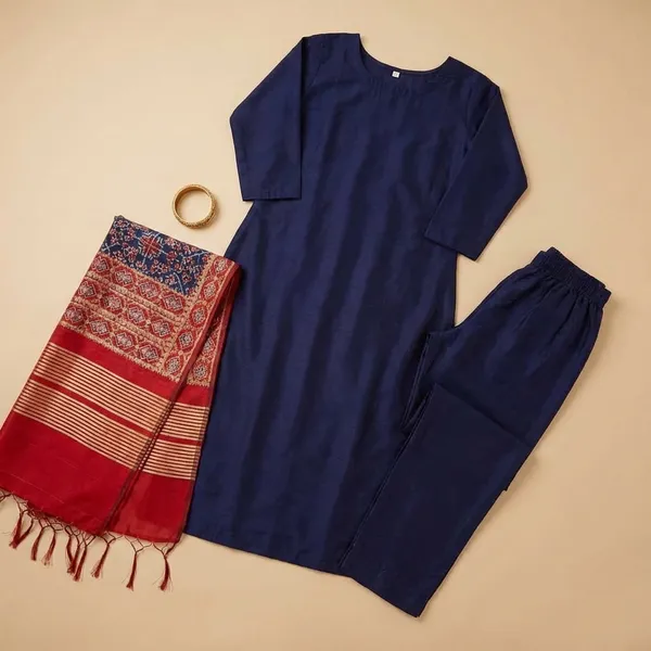 Dark_Blue_Banarasi_Silk_Unstitch_Suit_For_Women