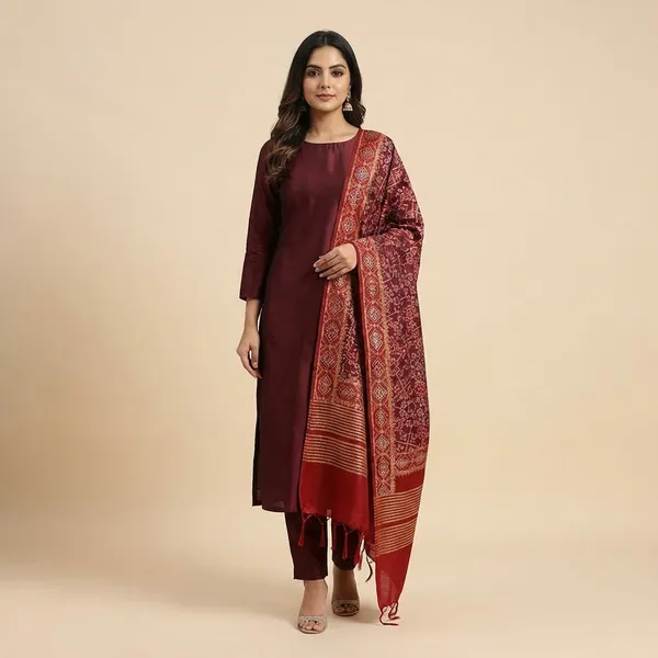 Rani_Banarasi_Silk_Unstitch_Suit_For_Women