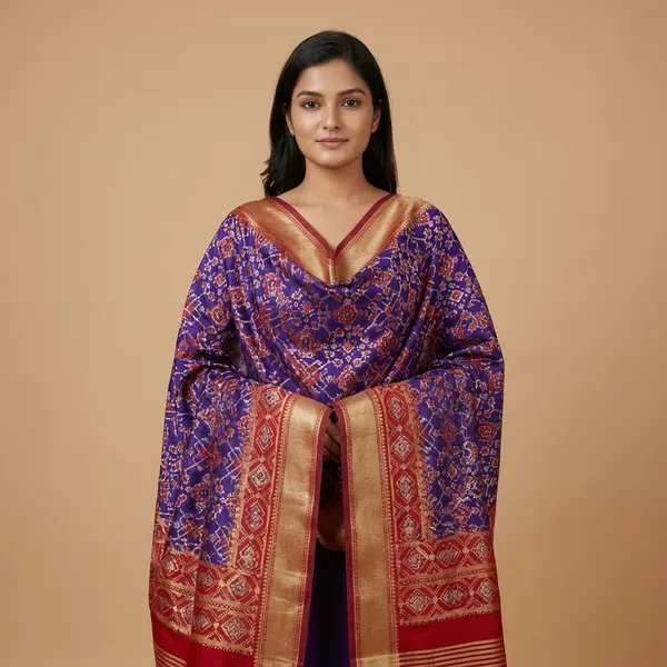 Royal_Blue_Banarasi_Silk_Unstitch_Suit_For_Women