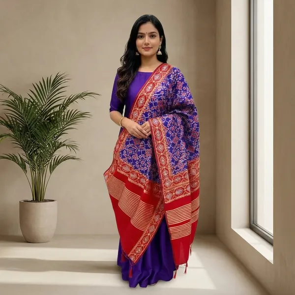 Royal_Blue_Banarasi_Silk_Unstitch_Suit_For_Women
