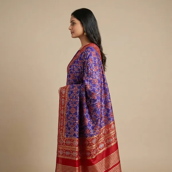 Royal_Blue_Banarasi_Silk_Unstitch_Suit_For_Women
