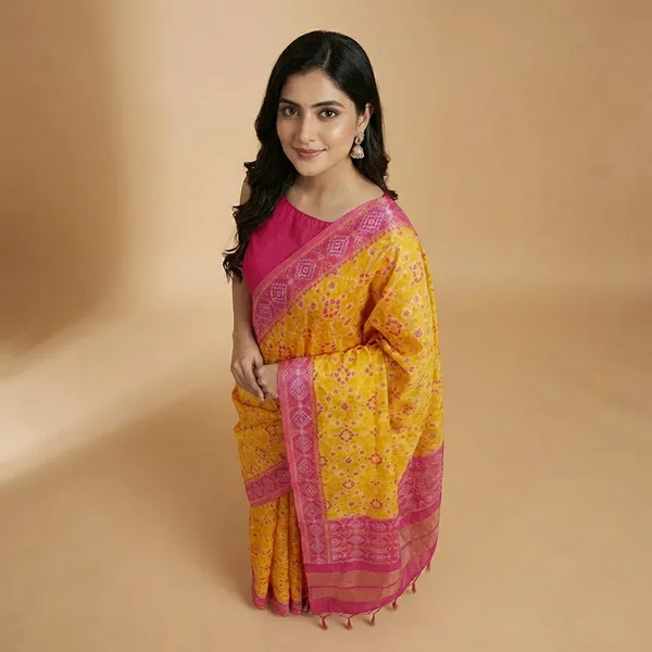 Yellow_Banarasi_Silk_Unstitch_Suit_For_Women