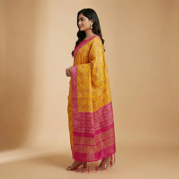 Yellow_Banarasi_Silk_Unstitch_Suit_For_Women