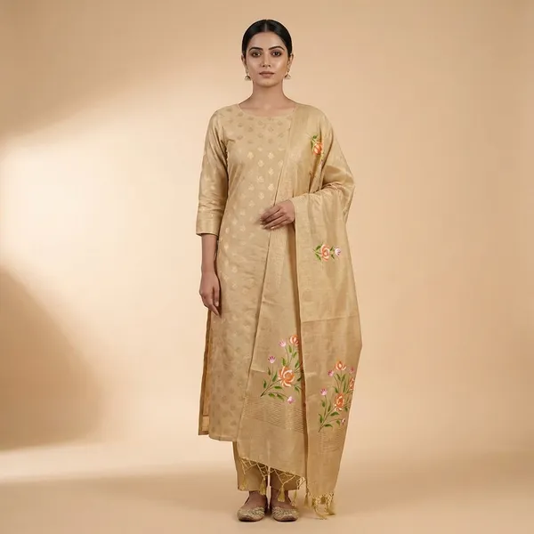 Light_Brown_Banarasi_Pure_Musraisd_Unstitch_Suit_For_Women
