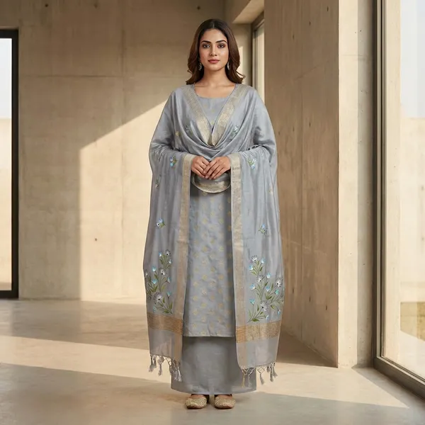 Grey_Banarasi_Pure_Musraisd_Unstitch_Suit_For_Women