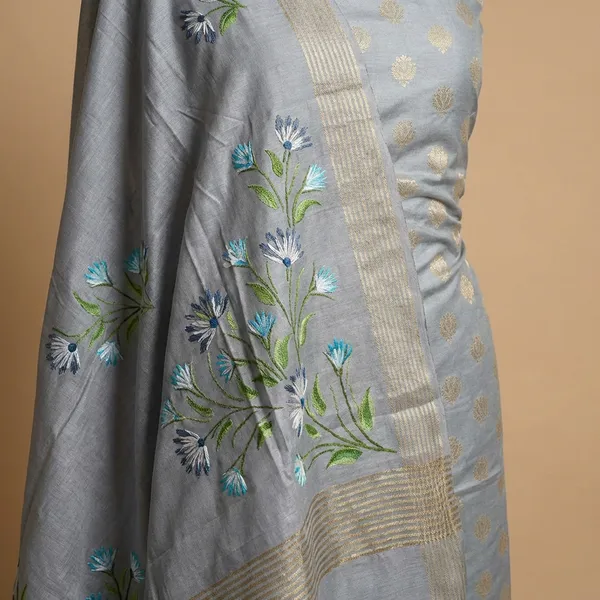 Grey_Banarasi_Pure_Musraisd_Unstitch_Suit_For_Women