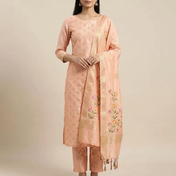Peach_Banarasi_Pure_Musraisd_Unstitch_Suit_For_Women