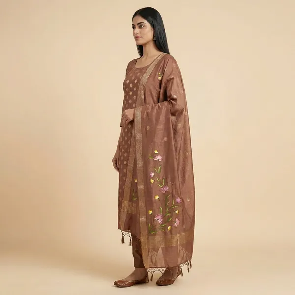 Brown_Banarasi_Pure_Musraisd_Unstitch_Suit_For_Women