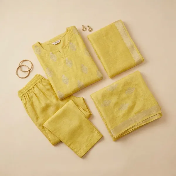 Yellow_Banarasi_Lilen_Unstitch_Suit_For_Women